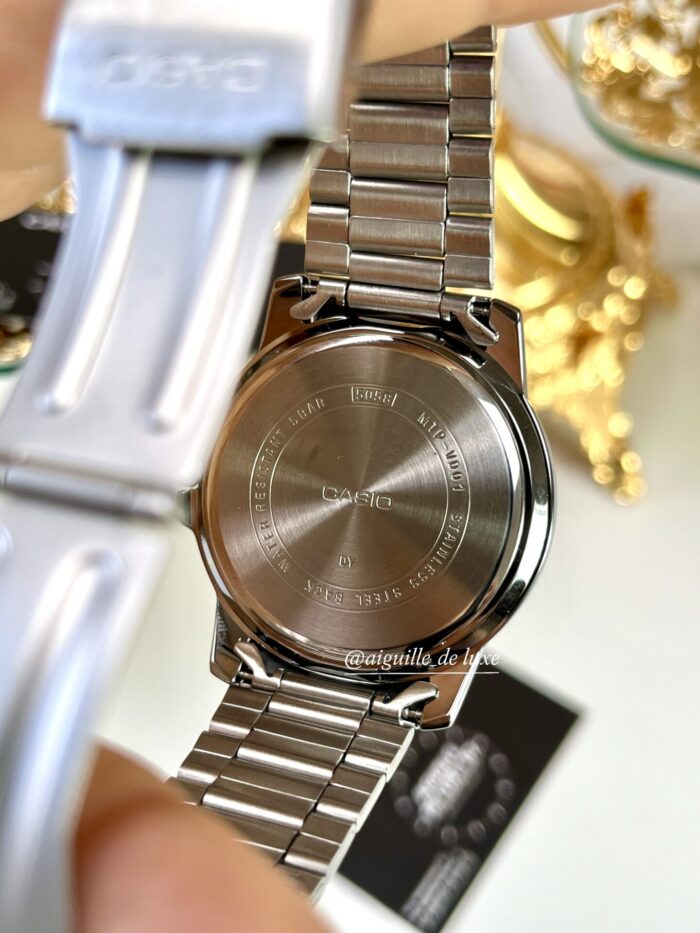 Casio Homme MTP-VD01D-1E  Acier Cadran Noir Étanche Durable MTP-VD01D-1E https://aiguilledeluxe.com original Algerie DZ