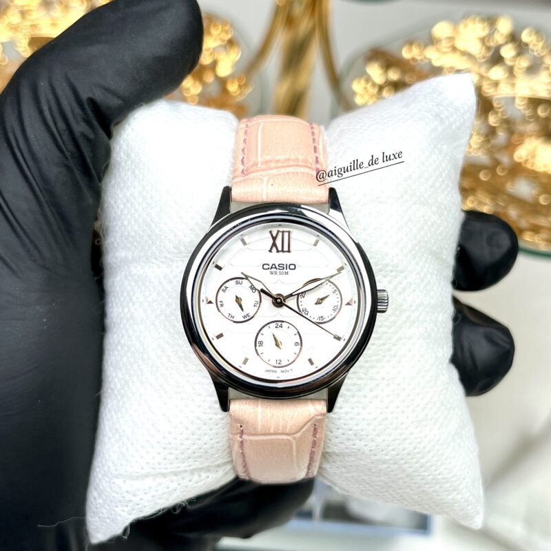 Casio Femme LTP-E306L-4A Multifonctions Cuir Rose LTP-E306L-4A https://aiguilledeluxe.com original Algerie DZ