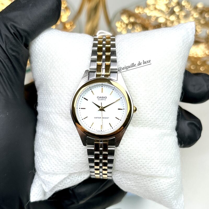Casio Femme LTP-1129G-7A Analogique Élégance Bicolore Design Raffiné (⌀ 26 mm) LTP-1129G-7A https://aiguilledeluxe.com original Algerie DZ