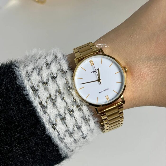 Casio Femme Montre Analogique LTP-VT01G-7B Élégance Dorée Design Raffiné LTP-VT01G-7B https://aiguilledeluxe.com original Algerie DZ