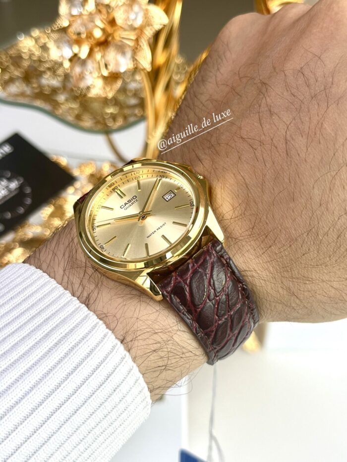Casio Homme MTP-1183Q-9A Cuir Cadran Doré MTP-1183Q-9A https://aiguilledeluxe.com original Algerie DZ