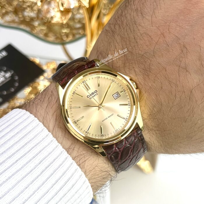Casio Homme MTP-1183Q-9A Cuir Cadran Doré MTP-1183Q-9A https://aiguilledeluxe.com original Algerie DZ