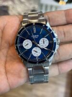 Casio Homme MTP-1374-2A3 Multifonctions Acier Cadran Bleu MTP-1374D-2A3 https://aiguilledeluxe.com original Algerie DZ