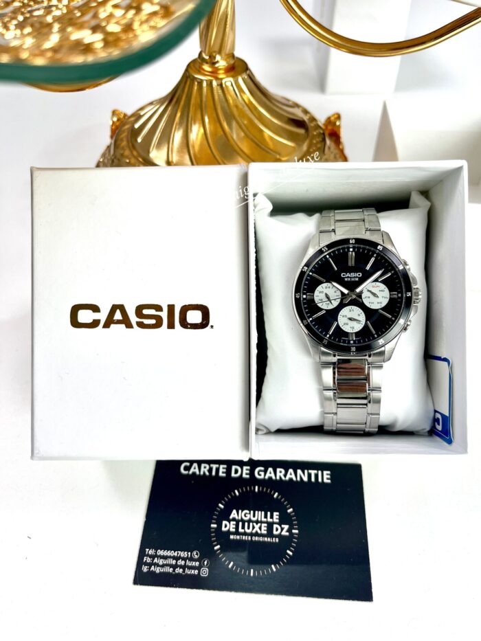 Casio Homme MTP-1374D-1A3 Multifonctions Acier Cadran Noir MTP-1374D-1A3 https://aiguilledeluxe.com original Algerie DZ