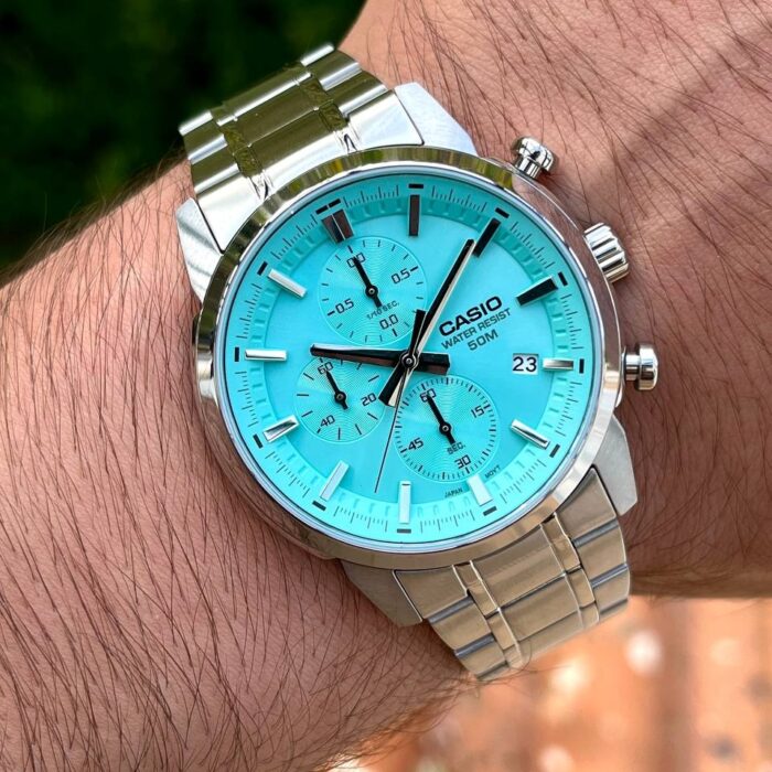 Casio Homme MTP-E510D-2A1 Acier Multifonction Cadran Bleu Tiffany MTP-E510D-2A1 https://aiguilledeluxe.com original Algerie DZ