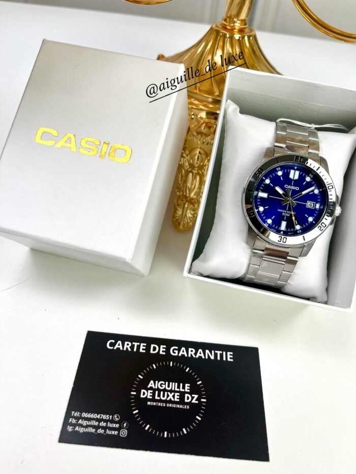 Casio Homme MTP-VD01D-2E Elégante Sportive Cadran Bleu Bracelet en Acier MTP-VD01D-2E https://aiguilledeluxe.com original Algerie DZ