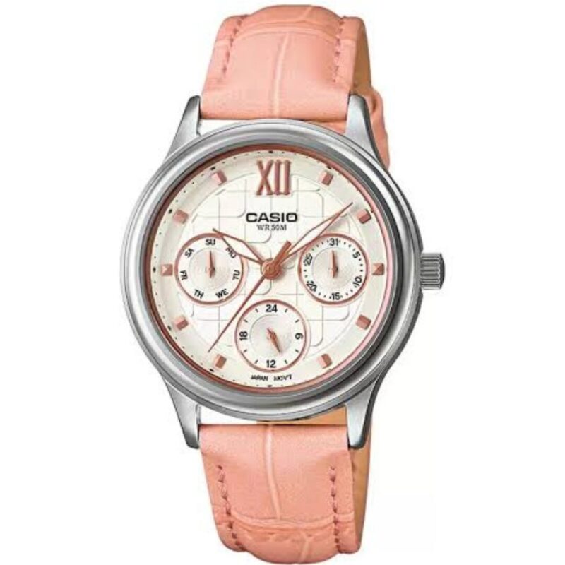 Casio Femme LTP-E306L-4A Multifonctions Cuir Rose LTP-E306L-4A https://aiguilledeluxe.com original Algerie DZ