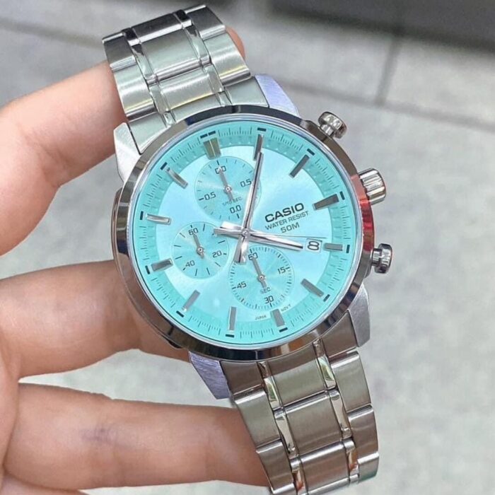 Casio Homme MTP-E510D-2A1 Acier Multifonction Cadran Bleu Tiffany MTP-E510D-2A1 https://aiguilledeluxe.com original Algerie DZ