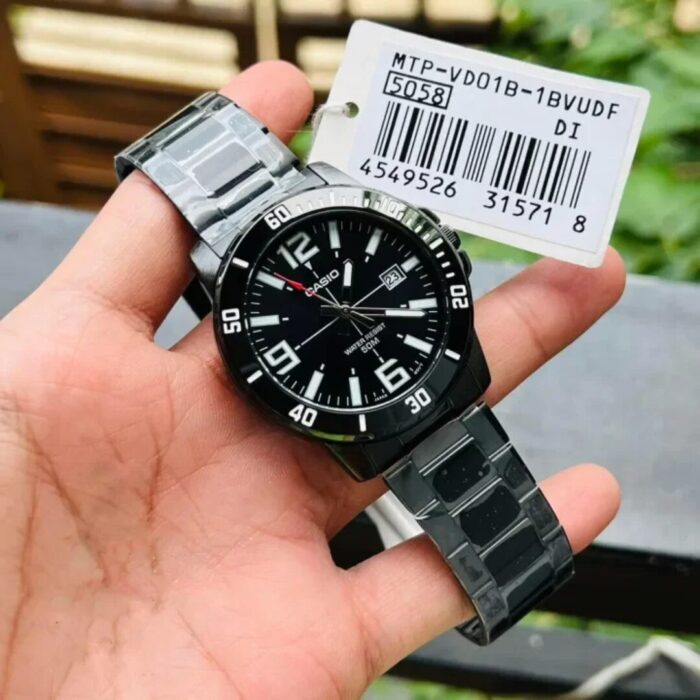 Casio Homme MTP-VD01D-1B Élégante Acier Noir Résistante Étanche MTP-VD01B-1BV https://aiguilledeluxe.com original Algerie DZ