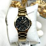 Casio Femme LTP-V300G-1A Élégante Acier Inoxydable Doré Cadran Noir Multifonction LTP-V300G-1A https://aiguilledeluxe.com original Algerie DZ