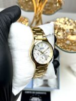 Casio Femme LTP-V300G-7A Élégante Acier Inoxydable Doré Cadran Blanc Multifonction LTP-V300G-7A https://aiguilledeluxe.com original Algerie DZ