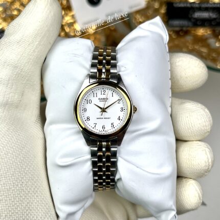 Casio Femme Montre Analogique LTP-1129G-7B Élégance Bicolore Raffiné Chiffres Arabes LTP-1129G-7B https://aiguilledeluxe.com original Algerie DZ