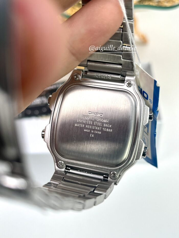 Casio Homme AE-1200WD-1A Classique Robuste Acier Inoxydable Argenté Digital Multifonction 100M AE-1200WD-1A https://aiguilledeluxe.com original Algerie DZ