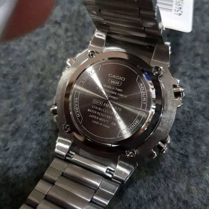 Casio Homme AMW-870D-1A Décontractée Analogique Numérique Acier Inoxydable Autonomie 10 Ans AMW-870D-1A https://aiguilledeluxe.com original Algerie DZ