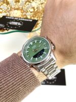 Casio Homme AMW-880D-3A Elégant Cadran Vert Analogique Digitale Acier Inoxydable Autonomie 10 Ans AMW-880D-3A https://aiguilledeluxe.com original Algerie DZ