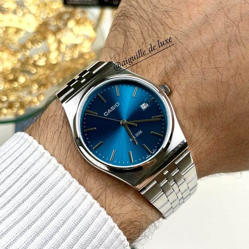 Casio Homme MTP-B145D-2A2 Analogique Rétro Acier Inoxydable (⌀ 35 mm) MTP-B145D-2A2 https://aiguilledeluxe.com original Algerie DZ