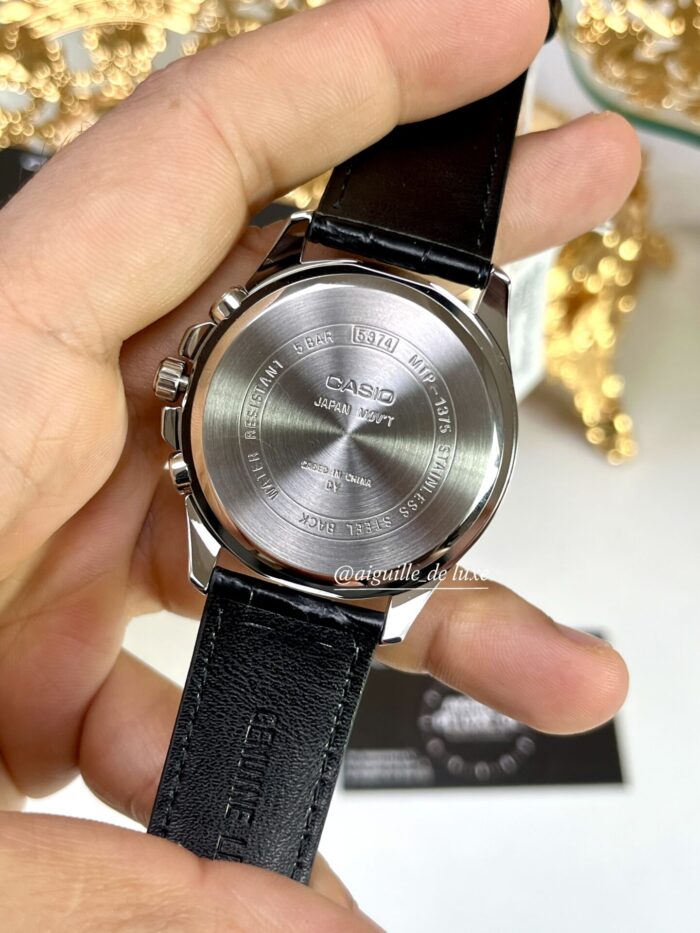 Casio Homme Chronographe MTP-1375L-1A Élégance Classique Bracelet Cuir MTP-1375L-1A https://aiguilledeluxe.com original Algerie DZ