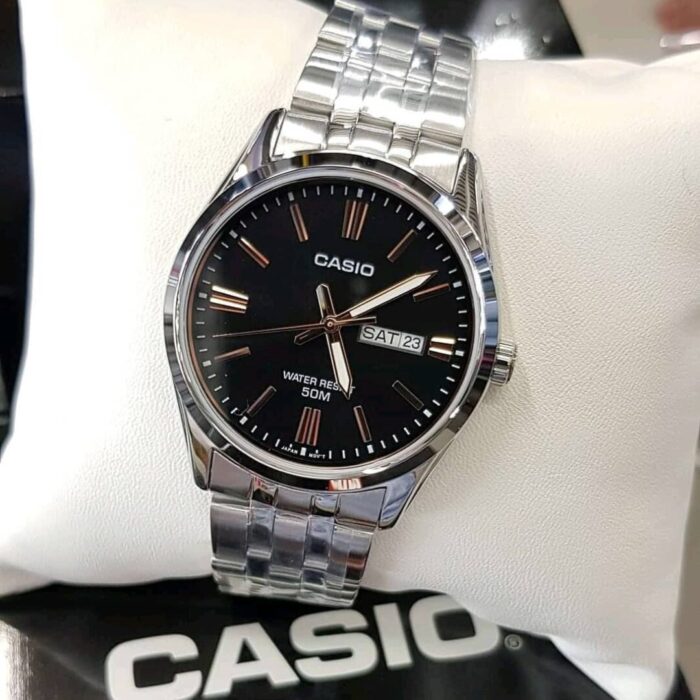 Casio Homme MTP-1335D-1A2 Distinguée Cadran Noir Acier Inoxydable MTP-1335D-1A2 https://aiguilledeluxe.com original Algerie DZ