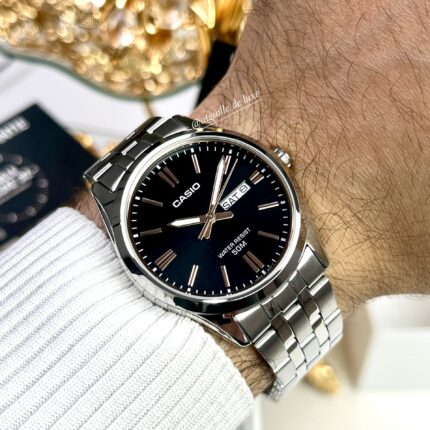 Casio Homme MTP-1335D-1A2 Distinguée Cadran Noir Acier Inoxydable MTP-1335D-1A2 https://aiguilledeluxe.com original Algerie DZ