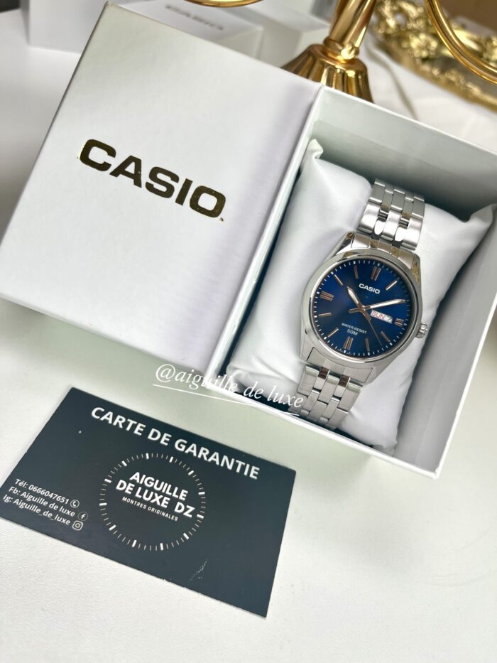 Casio Homme MTP-1335D-2A2 Analogique Classe Cadran Bleu Acier Inoxydable MTP-1335D-2A2 https://aiguilledeluxe.com original Algerie DZ