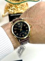 Casio Homme MTP-V001GL-1B Élégante Plaqué Or Cadran Noir Bracelet Cuir MTP-V001GL-1B https://aiguilledeluxe.com original Algerie DZ