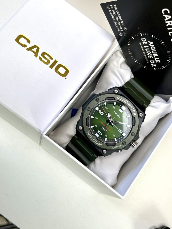Casio Homme MW-620H-3A Robuste Résine Cadran Vert Étanche 100M MW-620H-3A https://aiguilledeluxe.com original Algerie DZ