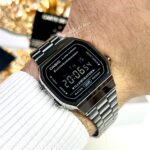 Casio Unisexe A168WGG-1B Élégance Sombre Acier Inoxydable Noir Digital Multifonction A168WGG-1B https://aiguilledeluxe.com original Algerie DZ