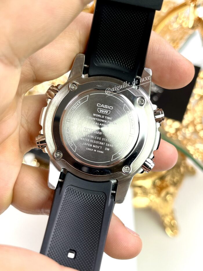 Casio Homme AMW-880-1A Analogique-Digitale Cadran Noir Bracelet Résine AMW-880-1A https://aiguilledeluxe.com original Algerie DZ
