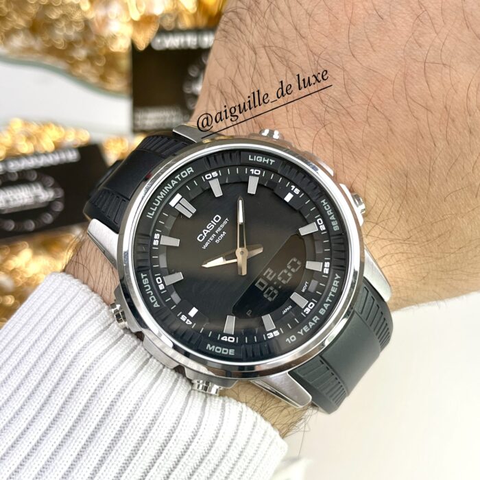 Casio Homme AMW-880-1A Analogique-Digitale Cadran Noir Bracelet Résine AMW-880-1A https://aiguilledeluxe.com original Algerie DZ