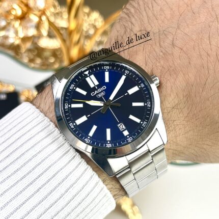 Casio Homme MTP-VD02D-2E Élégante Acier Inoxydable Cadran Bleu MTP-VD02D-2E https://aiguilledeluxe.com original Algerie DZ