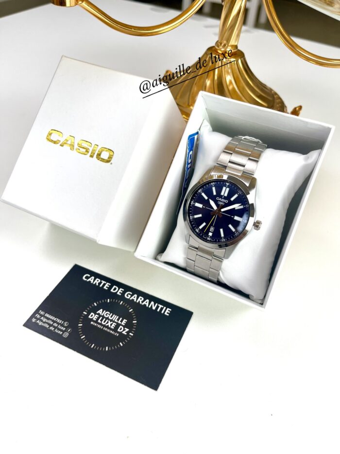 Casio Homme MTP-VD02D-2E Élégante Acier Inoxydable Cadran Bleu MTP-VD02D-2E https://aiguilledeluxe.com original Algerie DZ