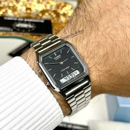 Casio Unisexe AQ-230A-1D Analogique-Digitale Double Affichage Classique AQ-230A-1D https://aiguilledeluxe.com original Algerie DZ