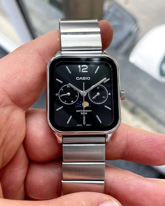 Casio Homme MTP-M305D-1A Multifonction Acier Inoxydable Indicateur de Phase Lunaire MTP-M305D-1A https://aiguilledeluxe.com original Algerie DZ