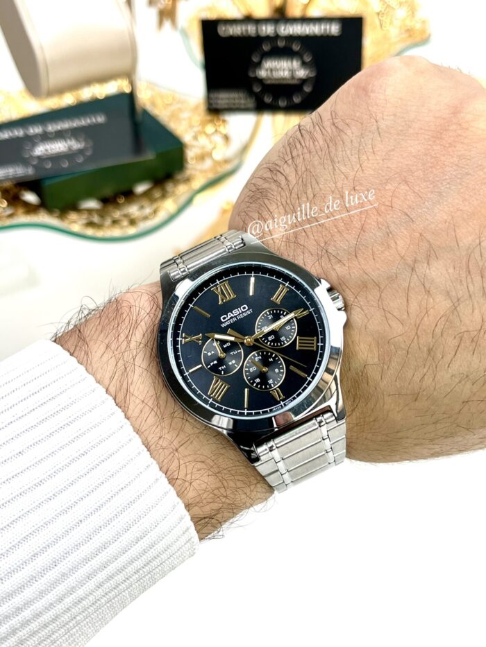 Casio Homme MTP-V300D-1A2 Multifonction Acier Inoxydable Cadran Noir MTP-V300D-1A2 https://aiguilledeluxe.com original Algerie DZ