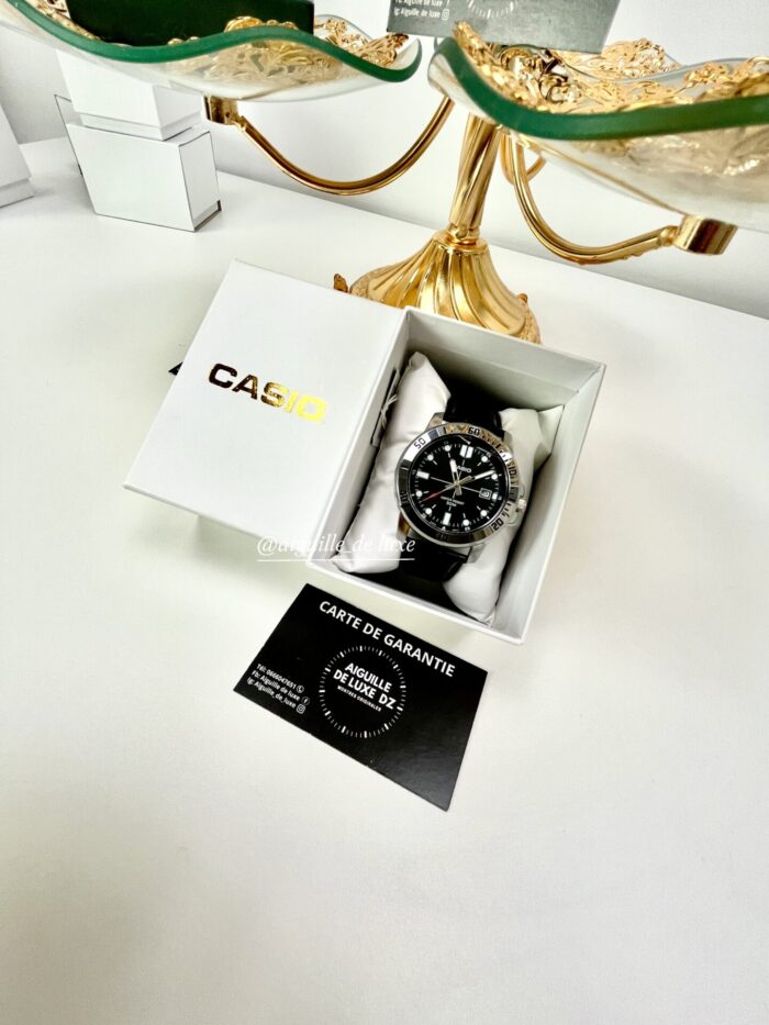 Casio Homme MTP-VD01L-1E  Sportive Cadran Noir Bracelet Cuir Noir MTP-VD01L-1E https://aiguilledeluxe.com original Algerie DZ
