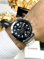 Casio Homme MTP-VD300D-1E Multifonction Acier Inoxydable Cadran Noir MTP-VD300D-1E https://aiguilledeluxe.com original Algerie DZ