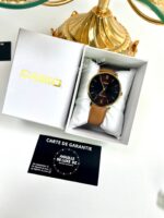 Casio Homme MTP-VT01GL-5B Élégante Boîtier Doré Bracelet Cuir Marron MTP-VT01GL-5B https://aiguilledeluxe.com original Algerie DZ