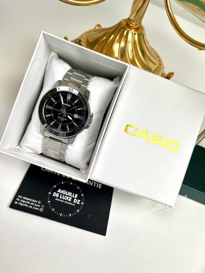 Casio MTP-VD01D-1C Homme  Sportif Acier Inoxydable Cadran Noir Dateur MTP-VD01D-1C https://aiguilledeluxe.com original Algerie DZ