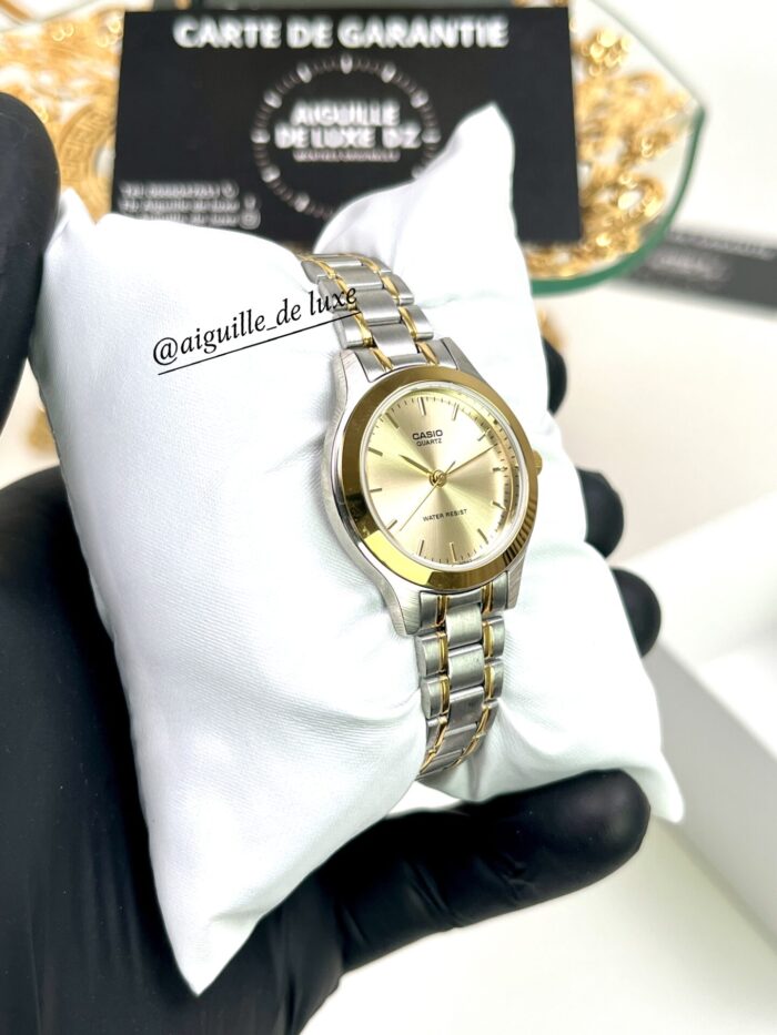 Casio Femme LTP-1128G-9A Classique Bicolore Cadran Doré Élégant LTP-1128G-9A https://aiguilledeluxe.com original Algerie DZ