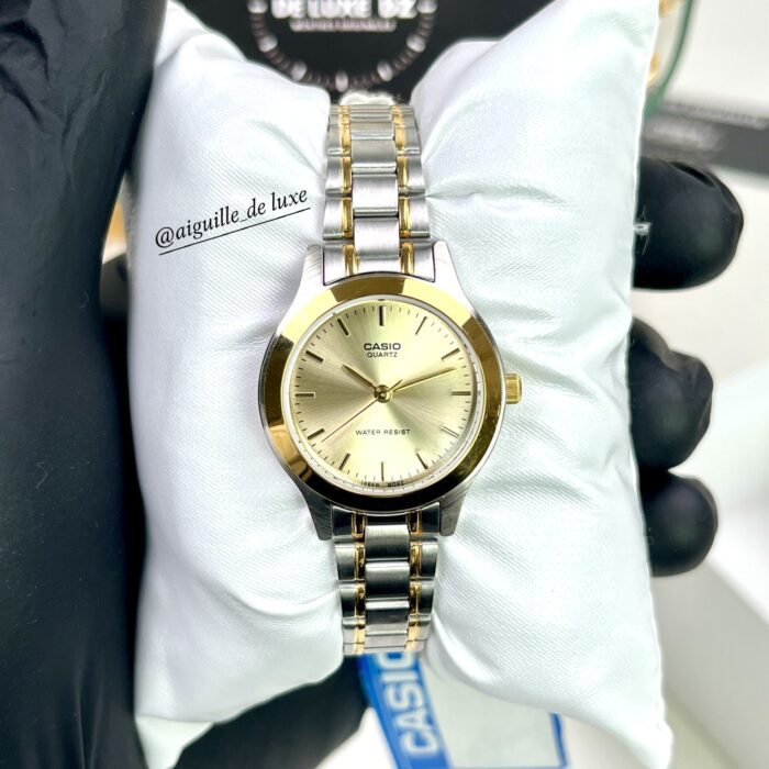 Casio Femme LTP-1128G-9A Classique Bicolore Cadran Doré Élégant LTP-1128G-9A https://aiguilledeluxe.com original Algerie DZ