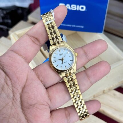 Casio Femme LTP-1128N-7A Dorée Élégante Bracelet Acier Cadran Doré LTP-1128N-7A https://aiguilledeluxe.com original Algerie DZ