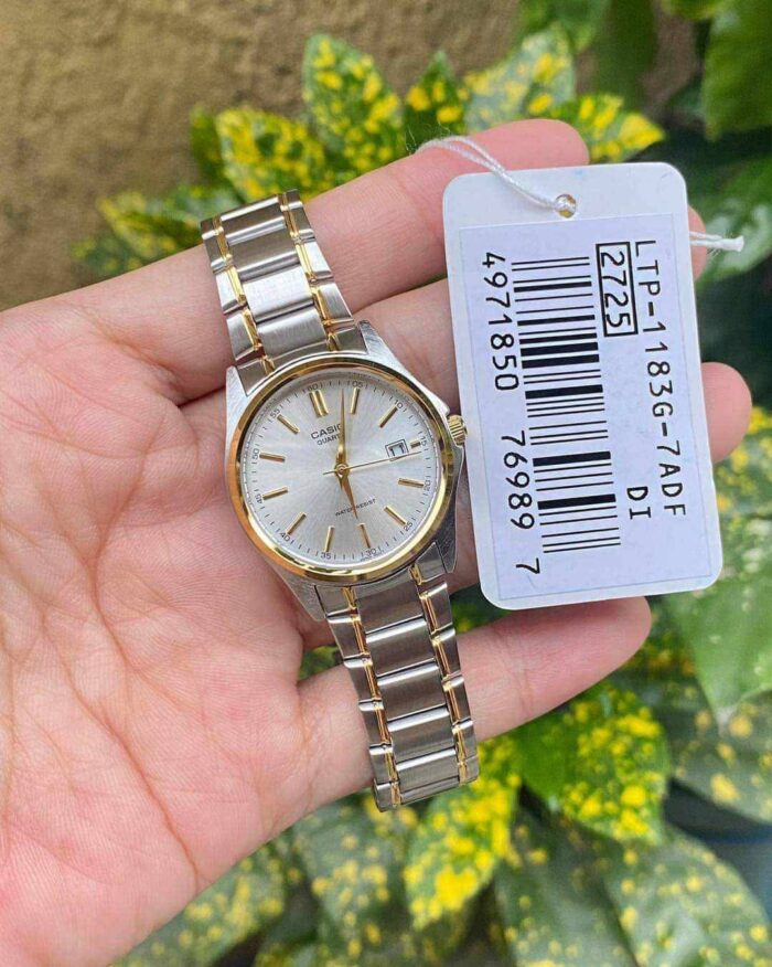 Casio Femme LTP-1183G-7A Montre Bicolore Bracelet Acier Affichage Date LTP-1183G-7A https://aiguilledeluxe.com original Algerie DZ