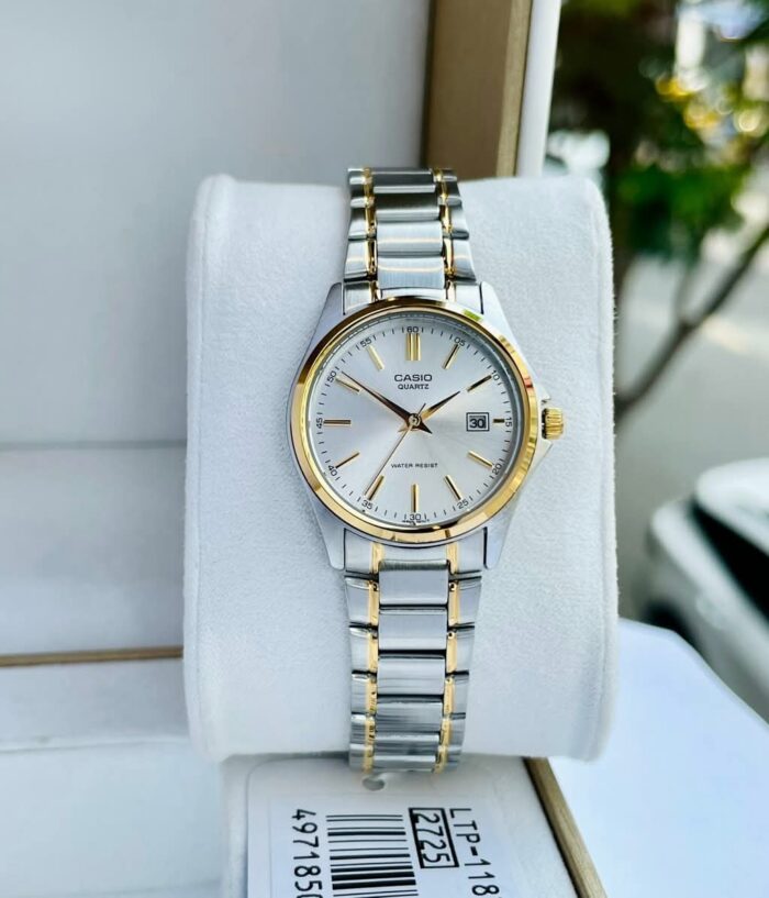 Casio Femme LTP-1183G-7A Montre Bicolore Bracelet Acier Affichage Date LTP-1183G-7A https://aiguilledeluxe.com original Algerie DZ