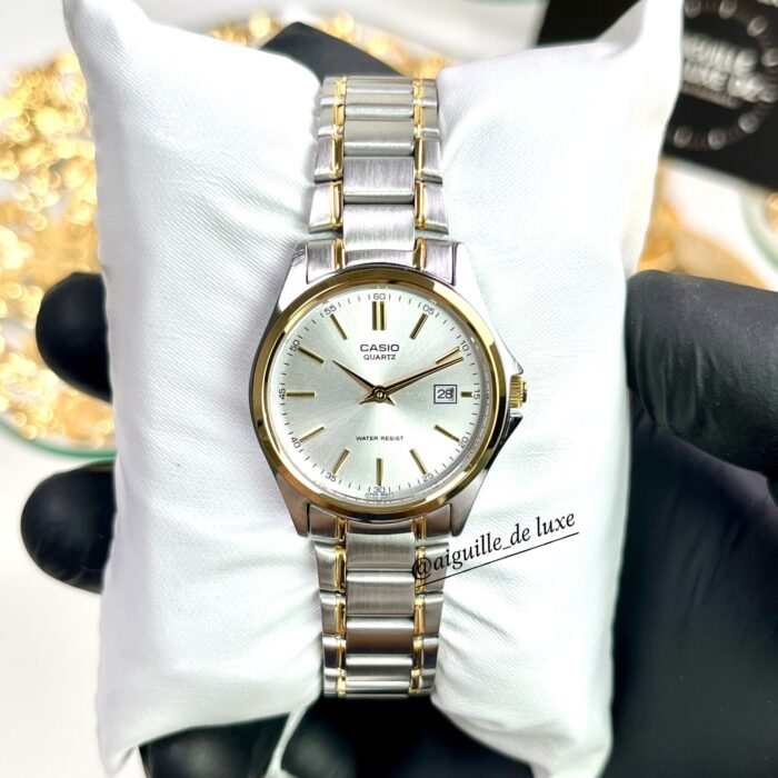 Casio Femme LTP-1183G-7A Montre Bicolore Bracelet Acier Affichage Date LTP-1183G-7A https://aiguilledeluxe.com original Algerie DZ