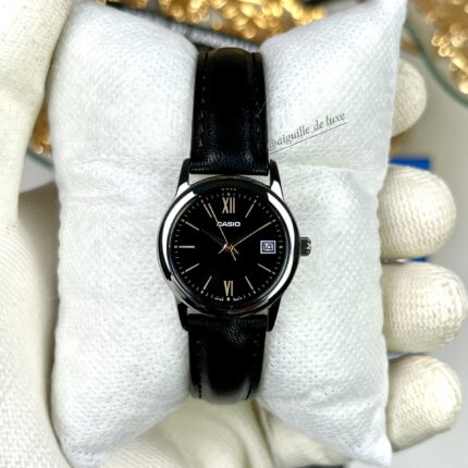 Casio Femme LTP-V002L-1B3 Cuir Noir Cadran Noir Affichage Date LTP-V002L-1B3 https://aiguilledeluxe.com original Algerie DZ