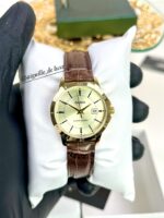 Casio Femme LTP-V004GL-9A Dorée Bracelet Cuir Marron Cadran Doré LTP-V004GL-9A https://aiguilledeluxe.com original Algerie DZ