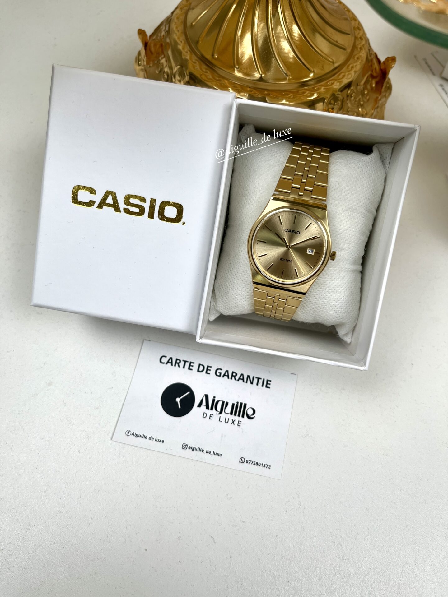 Casio Homme MTP-B145G-9A Dorée Minimaliste Bracelet Acier Affichage Date (⌀ 35 mm) MTP-B145G-9A https://aiguilledeluxe.com original Algerie DZ