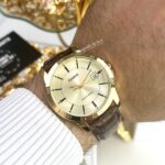 Casio Homme MTP-V004GL-9A Élégante Cadran Doré Cuir Marron Analogique avec Dateur MTP-V004GL-9A https://aiguilledeluxe.com original Algerie DZ