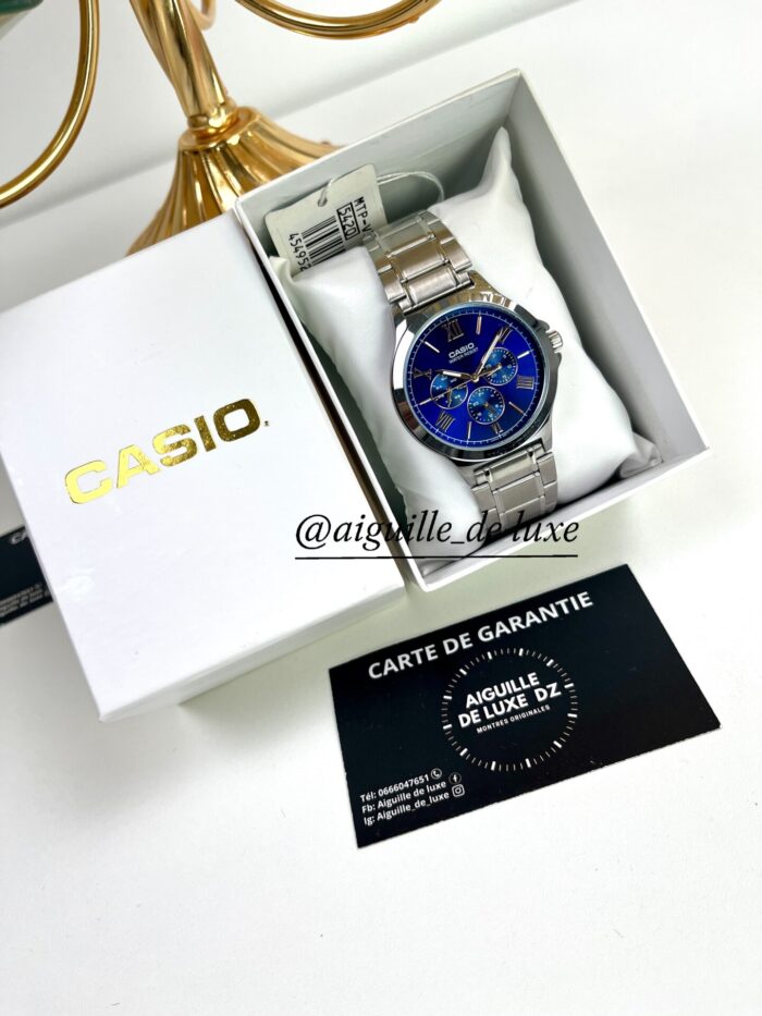 Casio Homme MTP-V300D-2A Multifonction Acier Inoxydable Cadran Bleu MTP-V300D-2A https://aiguilledeluxe.com original Algerie DZ