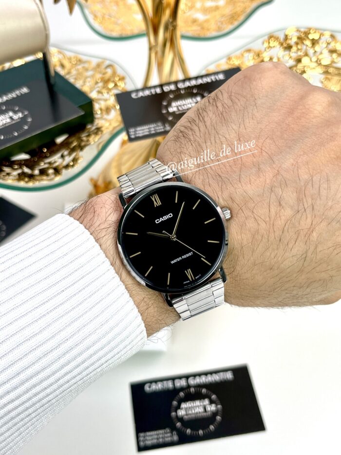 Casio Homme MTP-VT03D-3B Acier Inoxydable Sobriété Cadran Vert MTP-VT03D-3B https://aiguilledeluxe.com original Algerie DZ